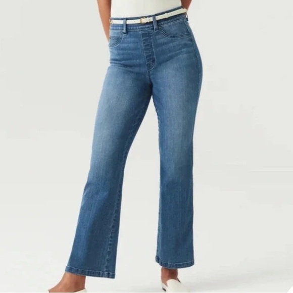 SPANX Pants - SPANX Denim Cropped Kick Flare Jeans Vintage Indigo 20541Q